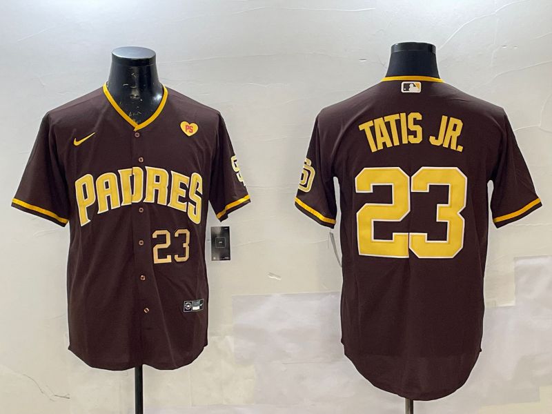 Men San Diego Padres #23 Tatis jr Brown Game 2025 Nike MLB Jersey style 11->san diego padres->MLB Jersey